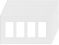 4-Gang Screwless Mid-Size Wall Plate Cover - Matte White