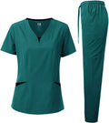 Dagacci Scrubs for Women Set 4-Way Stretch Top and Pants - Comfortable