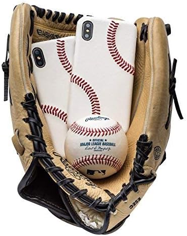 Baseball Phone Case for iPhone Xs Max - Genuine Leather Design