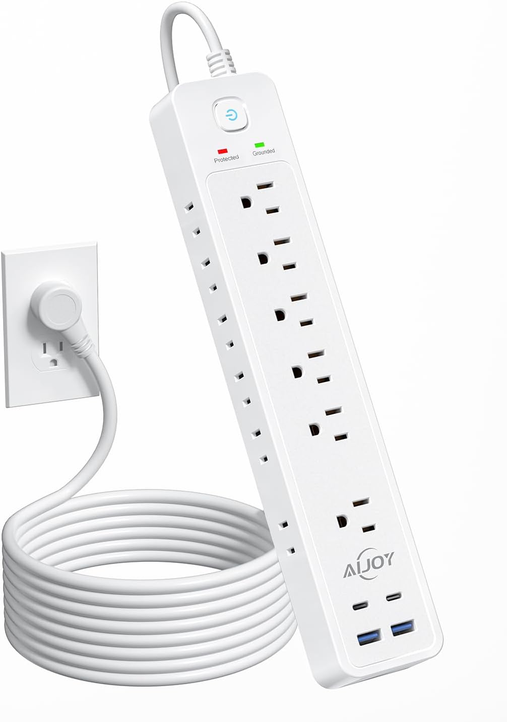 AiJoy Surge Protector Power Strip - Ultimate Outlet Solution!