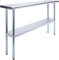 Stainless Steel Work Table 14 in. x 60 in - Durable NSF Prep Table