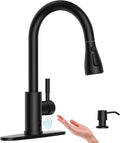 Touchless Kitchen Faucets Black with Pull-Down Sprayer - Motion Sensor