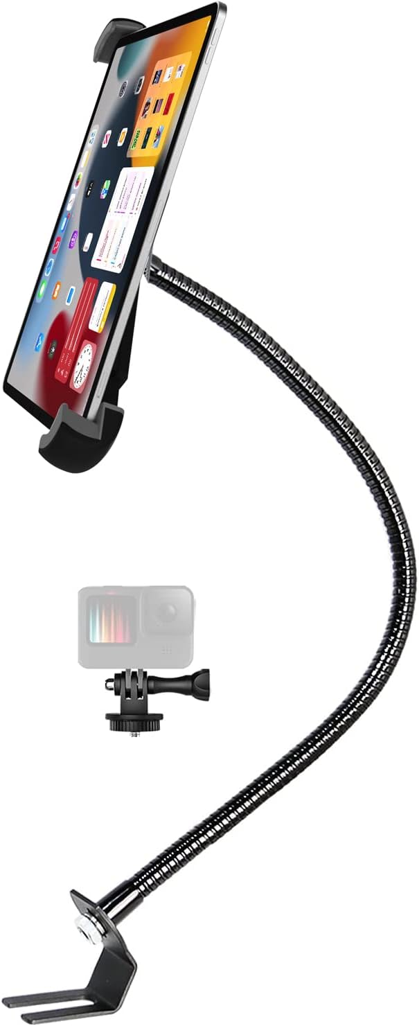 Car Seat Rail Tablet Mount for Large Vehicles - Durable Gooseneck