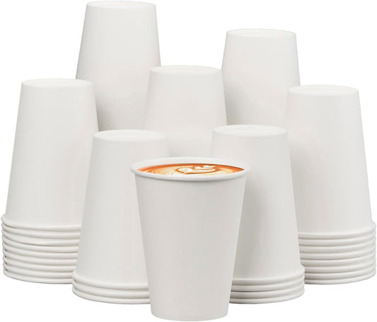 ECOEXTRA 300 Pack 12 oz Disposable Coffee Cups - Hot Beverage Essential
