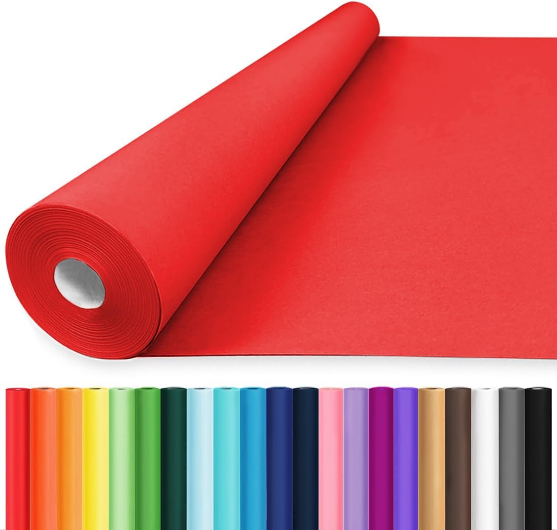 Red Wrapping Paper Roll for Crafting and Gift Wrapping Needs