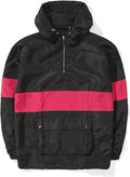 AITFINEISM Men's Lightweight Windbreaker Hooded Zip Jacket - Slim Fit