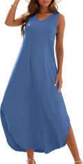 Zilcremo Women's Summer Casual Loose Sundress - Cool Lightweight Maxi