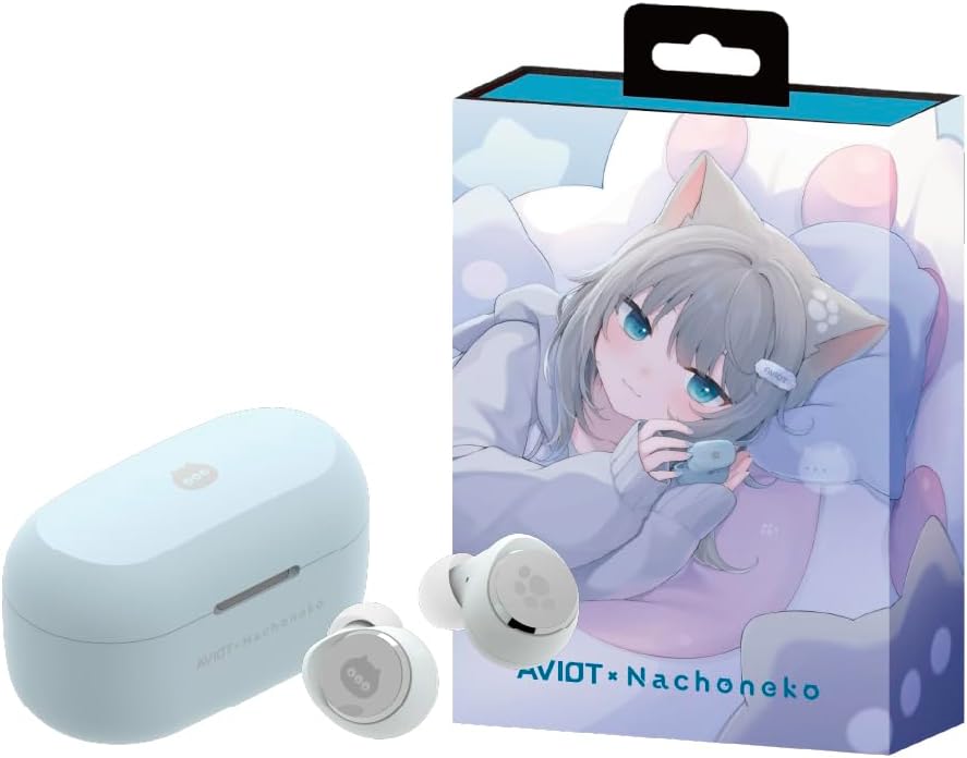 AVIOT Nachoneko Collaboration Wireless Earbuds with Special Design