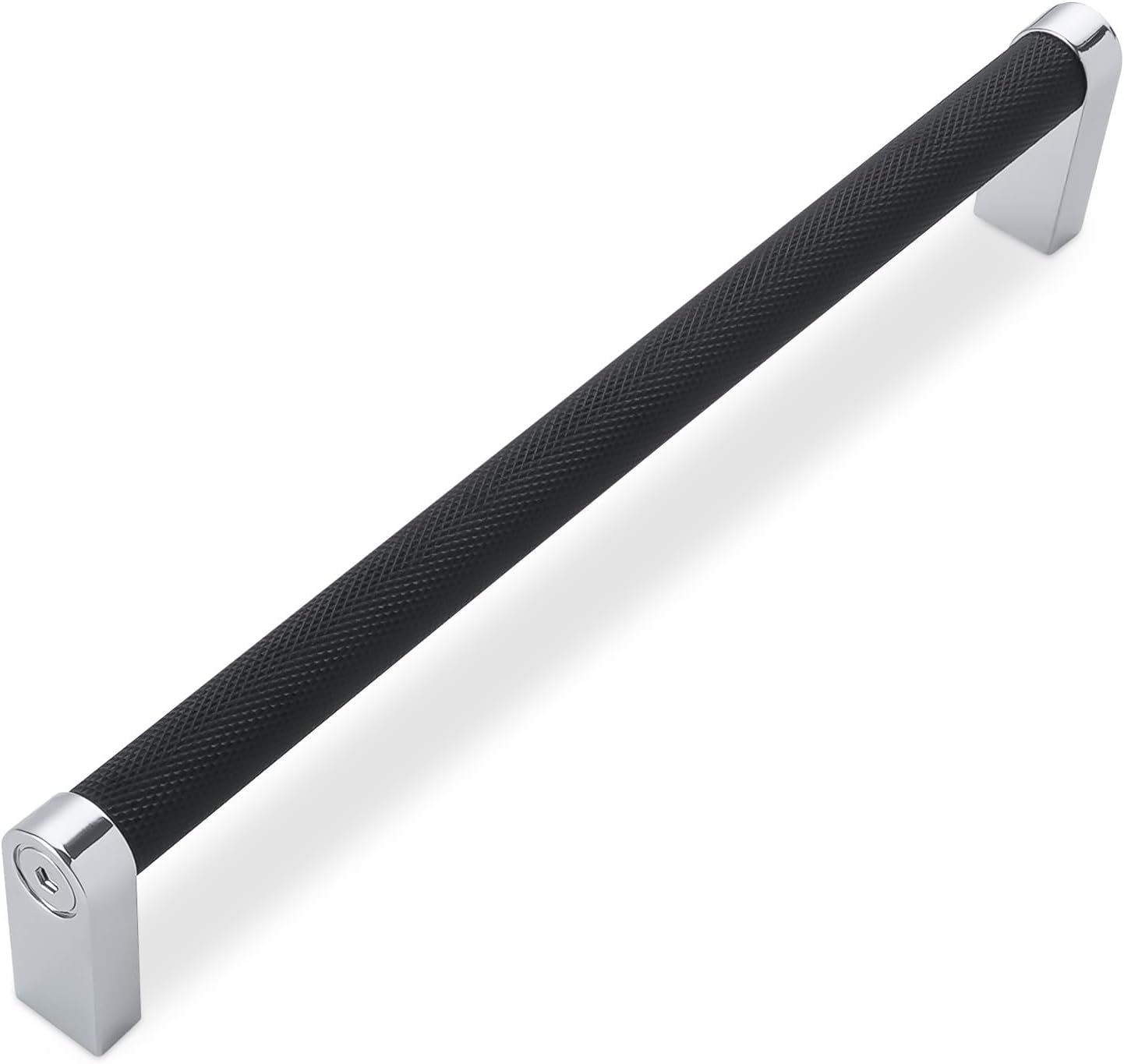 10 Pack 7.5 Inch Matte Black and Polished Chrome Cabinet Handles
