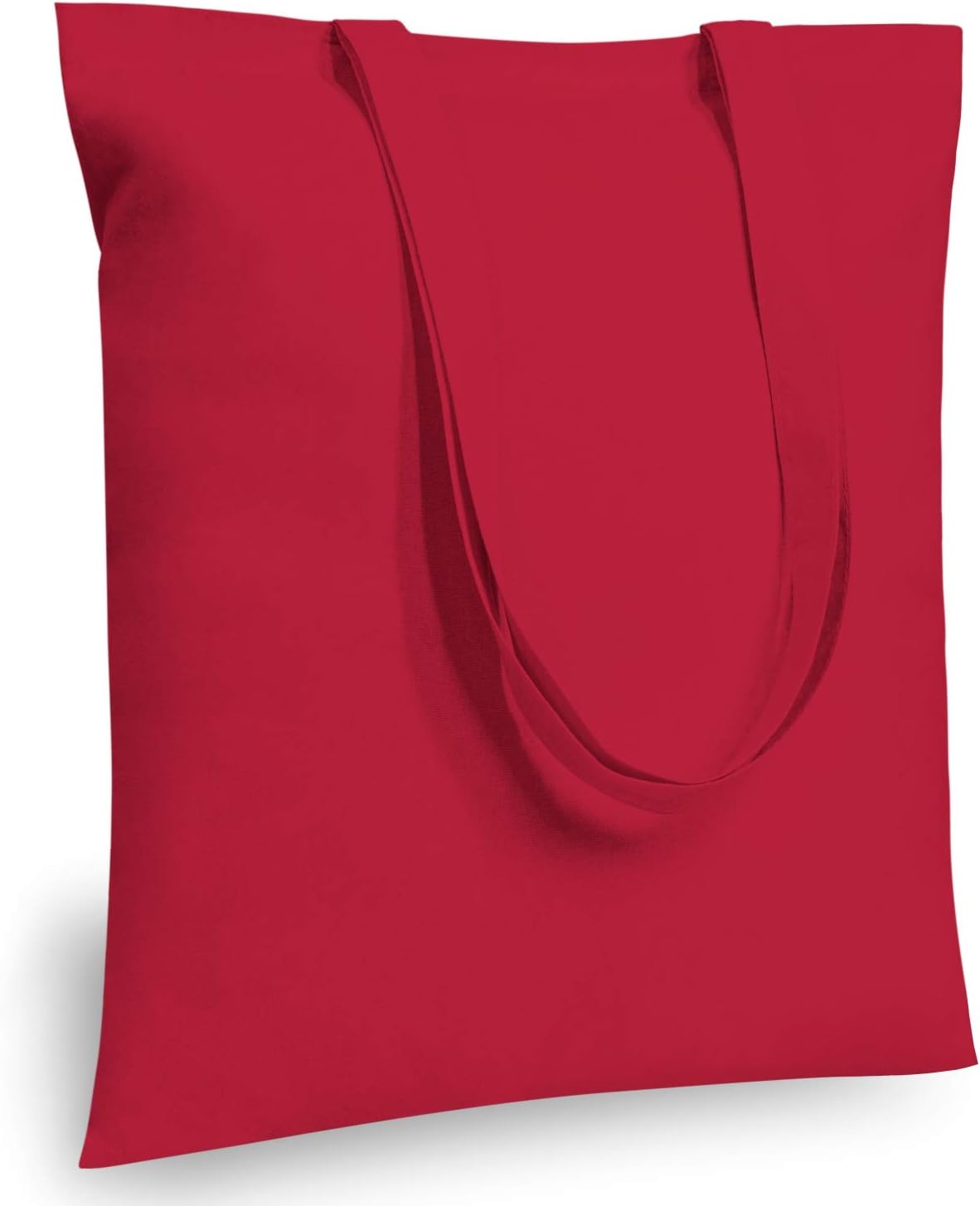 Durable 16x15 Red Cotton Tote Bags for Eco-Friendly Shopping