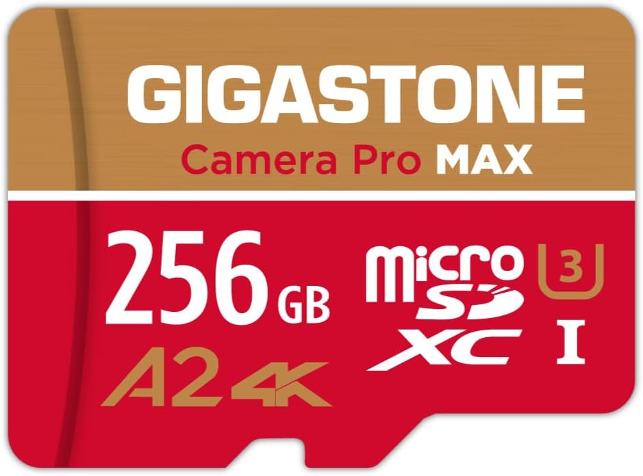 Ultra-Speed 256GB Micro SD Card for 4K Cameras - 5-Yrs Free Data Recovery!