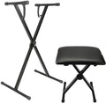 Heavy Duty Keyboard Stand and Bench Single-X - Adjustable, Portable