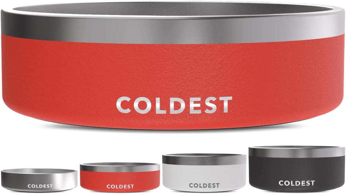 Coldest Dog Bowl - Anti Rust Metal, Non Slip, Insulated Design