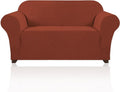 Stretch Loveseat Sofa Cover Slipcover for 2 Cushion Sofa - Rust