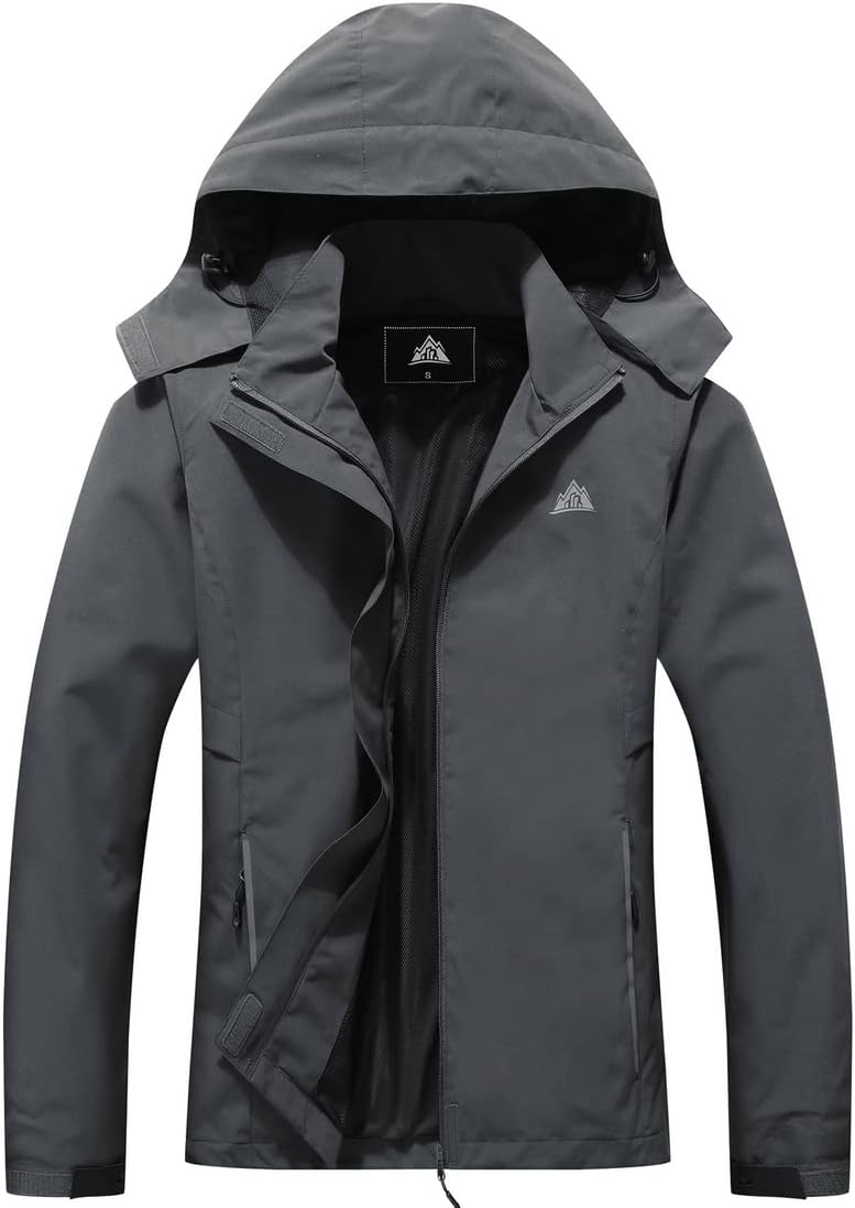 MOERDENG Women's Waterproof Rain Jacket for Outdoor Adventures