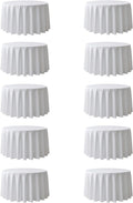 Surmente 120 in Round Tablecloths 10 Pack White - Event Ready Linen