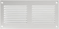 8 in x 4 in White Metal Air Cover Grille Cover - Built-In Pest Guard