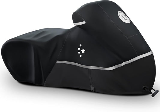 Motorcycle Cover 420D Heavy Duty All Season Waterproof Protection