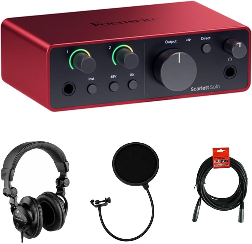 Focusrite Scarlett Solo USB-C Audio Interface Bundle Review