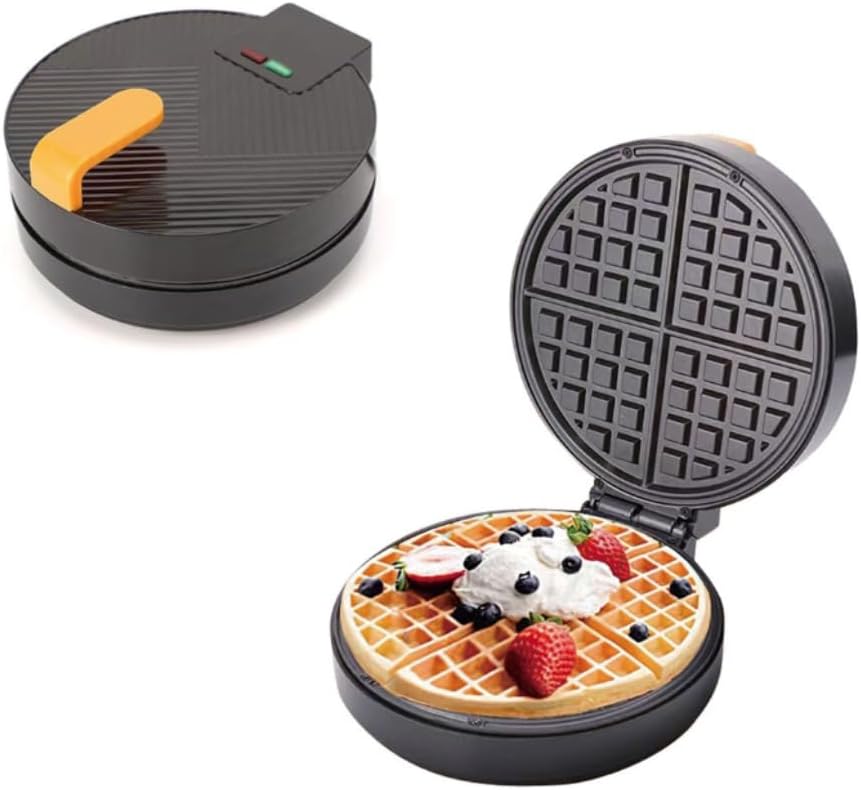 1400W Non-Stick Round Waffle Maker - Perfect Waffles Every Time!
