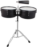 Ktaxon Timbales Instrument 13 in & 14 in Timbales Drum Set - Classic