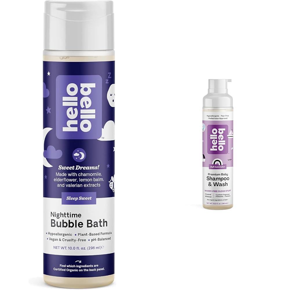 Hello Bello Lavender Baby Bubble Bath & Shampoo Duo - Sweet Dreams in Every Drop