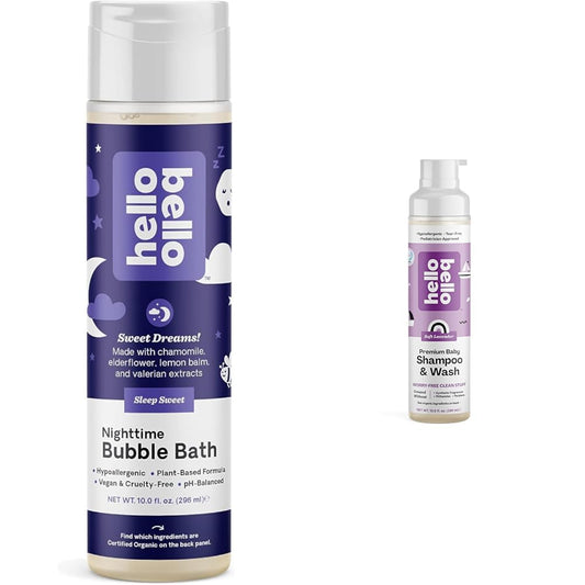 Hello Bello Lavender Baby Bubble Bath & Shampoo Duo - Sweet Dreams in Every Drop