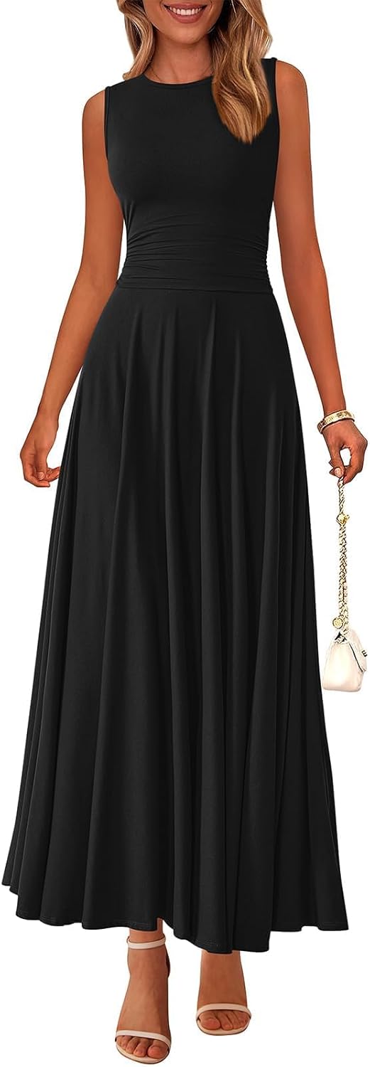 PRETTYGARDEN Womens Summer Dresses 2025 Flowy Maxi Dress