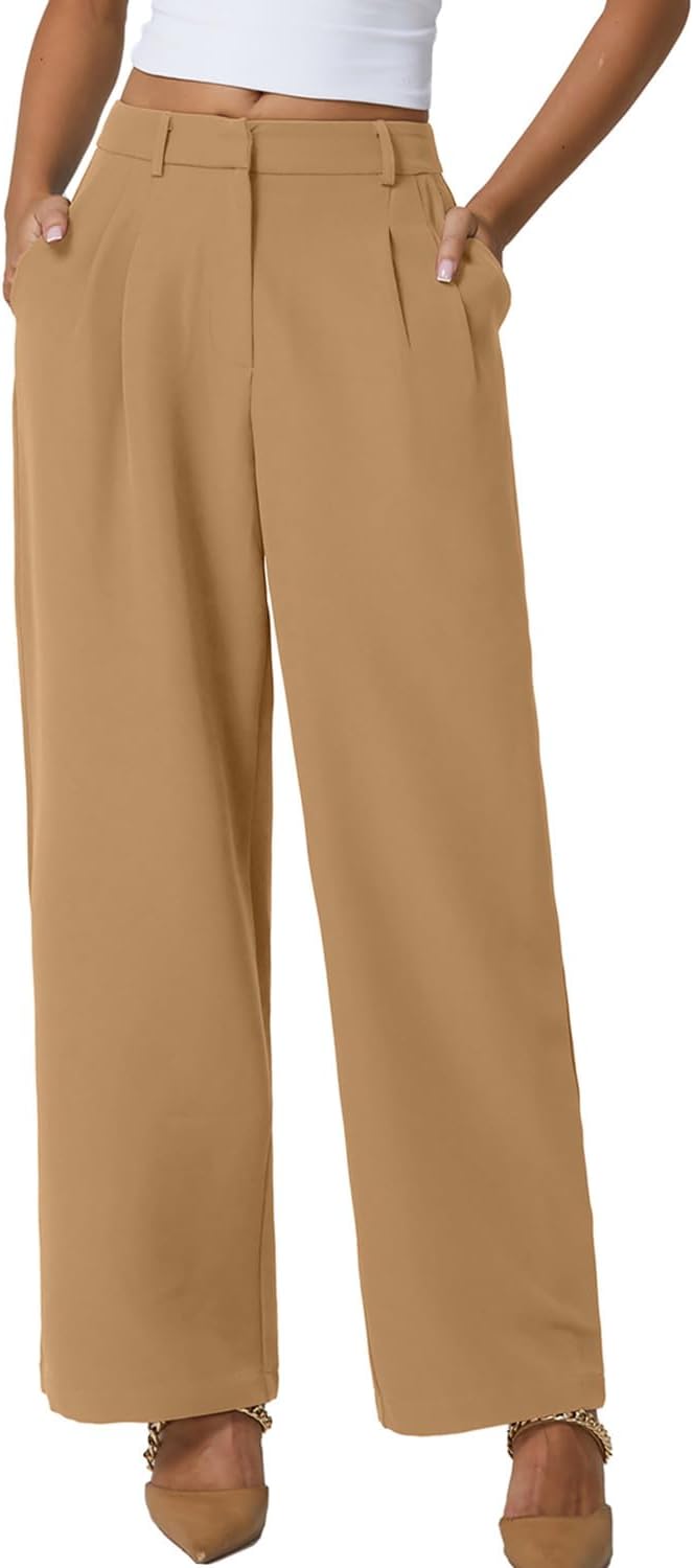 QINSEN Wide Leg Dress Pants for Women - Stylish and Versatile