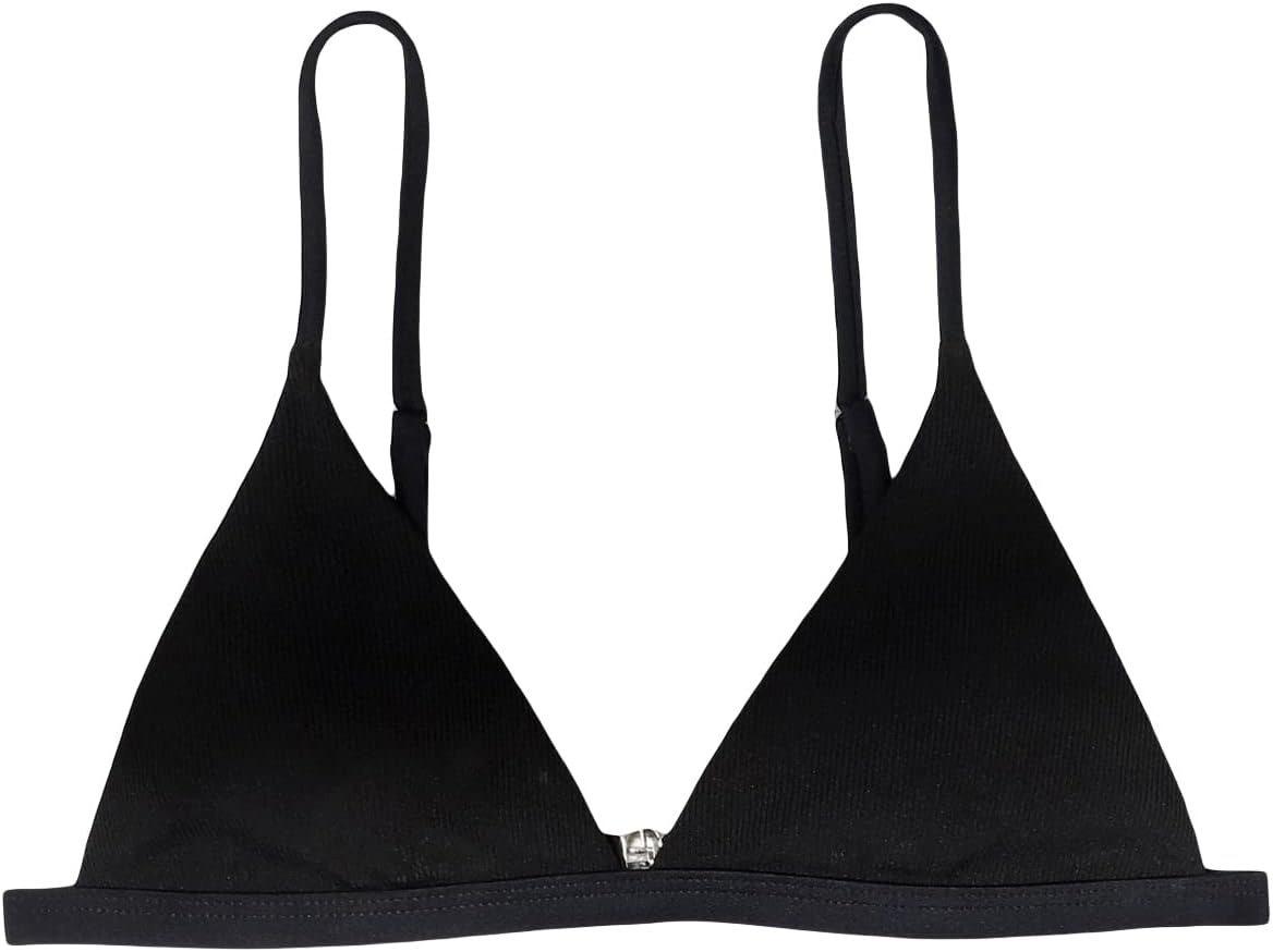 SHENHE Ribbed Micro Triangle Bikini Tops - Flattering Fit