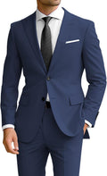 Wangyue Men's 2 Piece Slim Fit Suit - Tailored Look for Events Suits
