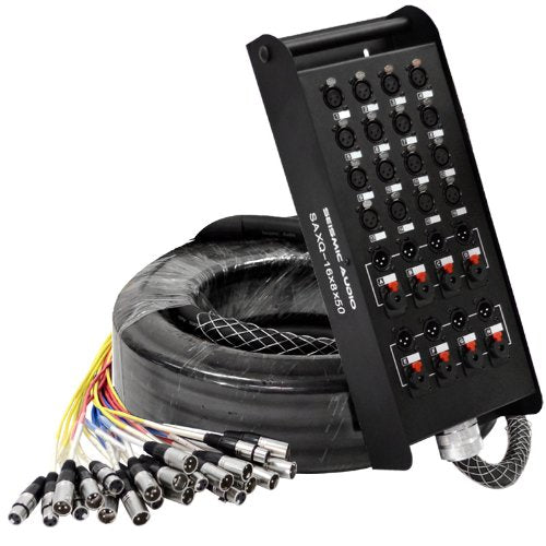 16 Channel 50ft XLR Snake Cable for Professional Audio Needs