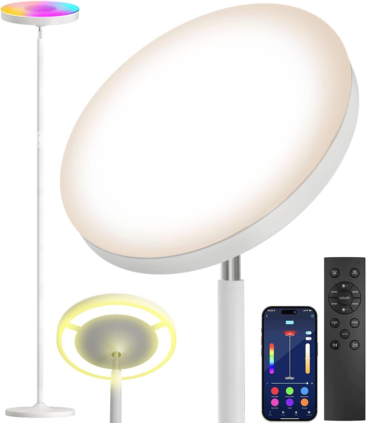 Keepsmile Double Side Lighting LED Floor Lamp with Remote Control