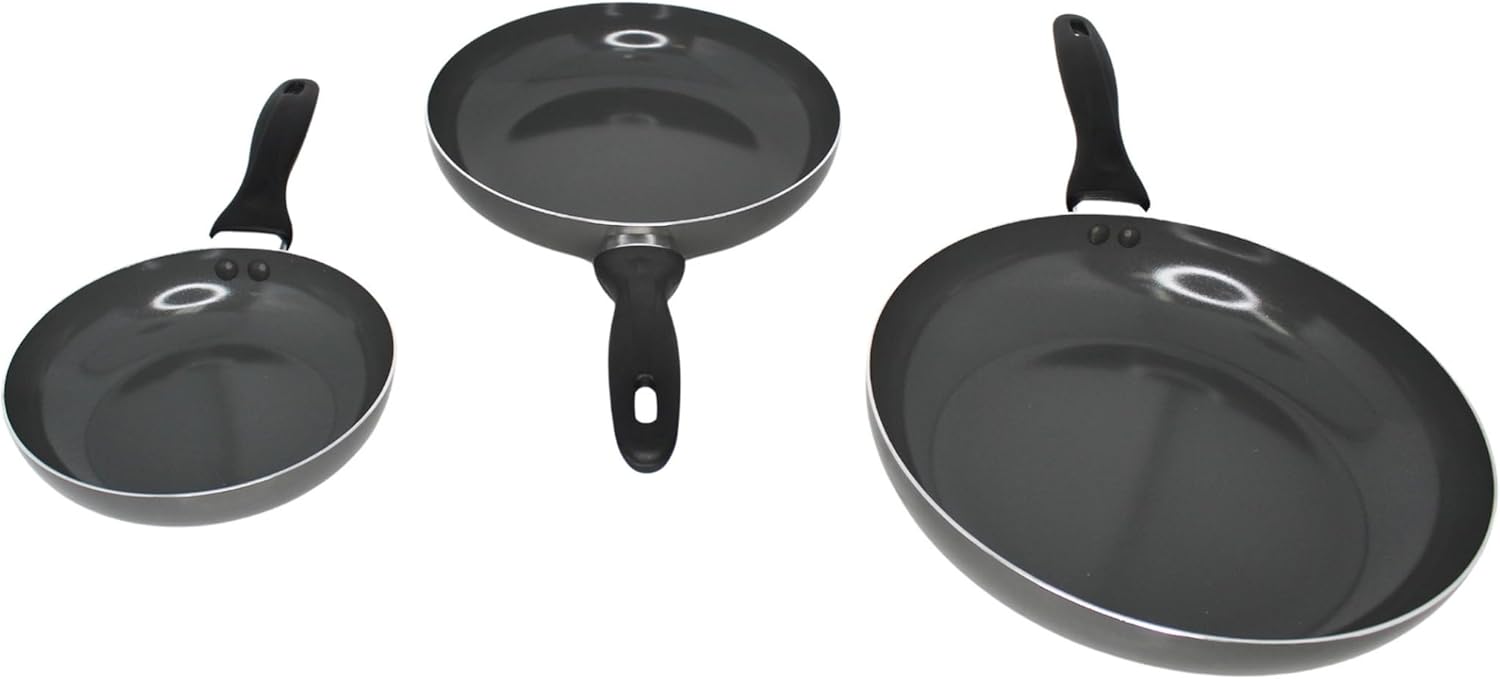IMUSA Ceramic Nonstick Frying Pan Set for Healthy Cooking