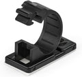 Adhesive Cable Management Clips 100 Pack - Durable Black Clips