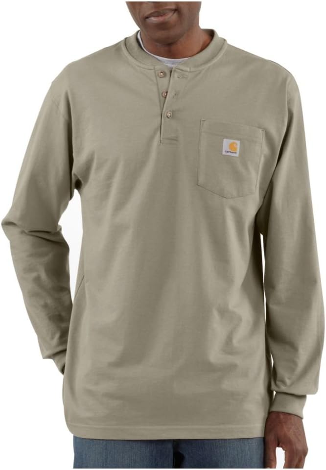 Carhartt Men's K128 Long Sleeve Henley T-Shirt for Comfort