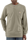 Carhartt Men's Long Sleeve Henley T-Shirt - Heavyweight Cotton
