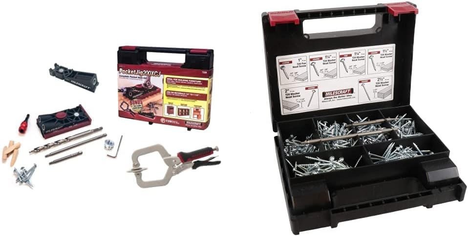 Milescraft Pocket Jig 200XCJ: Ultimate Woodworking Tool Bundle