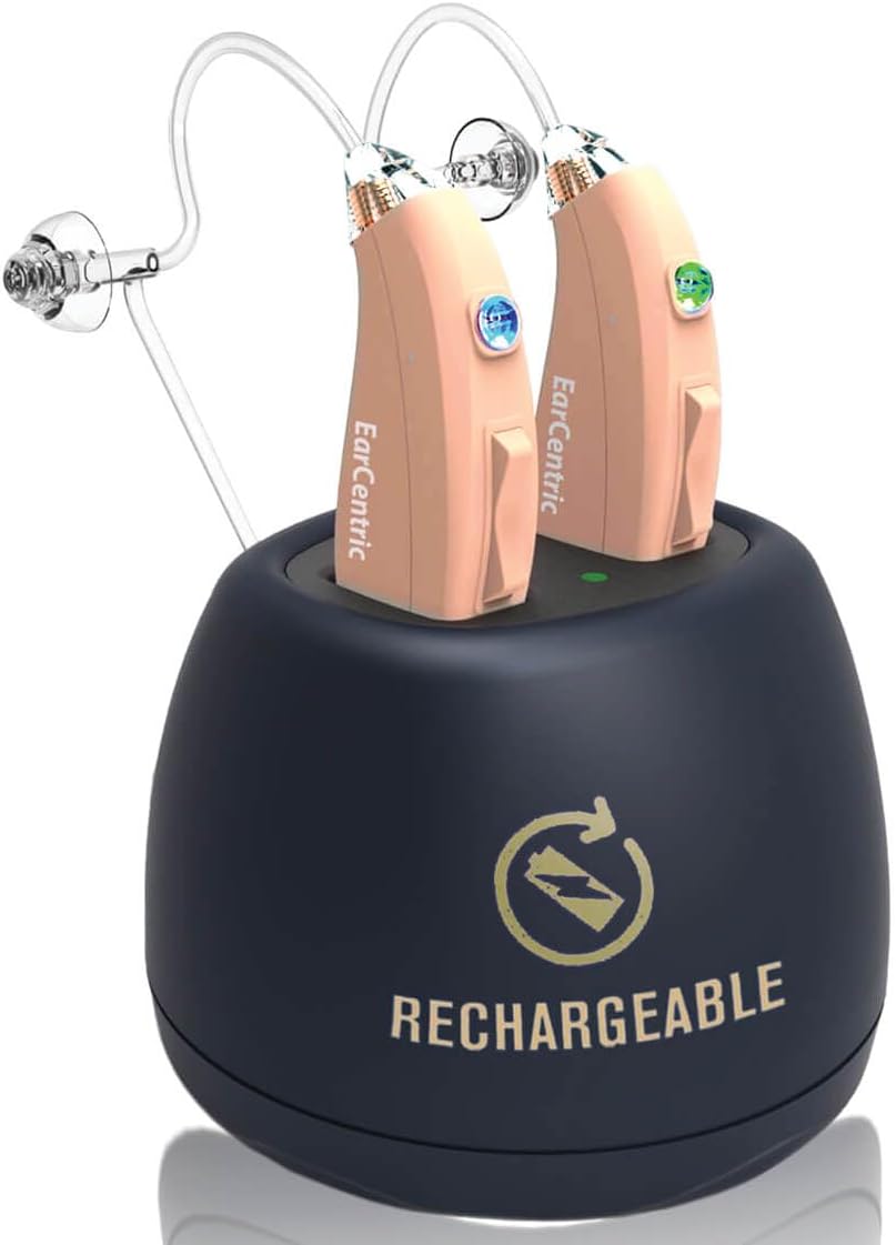 EarCentric EasyCharge Rechargeable Hearing Aids for Seniors