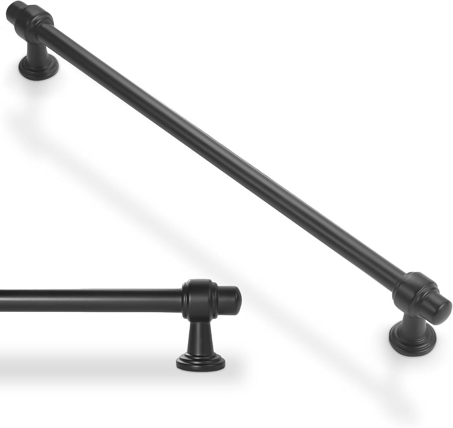 6 Pack 12-3/5 Inch Matte Black Cabinet Pulls for Kitchen Use
