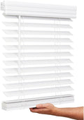 Lotus & Windoware Cordless 2 in Faux Wood Blind - Bright White 39 x 64