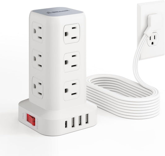 12-Outlet Power Strip with USB Charging - SmallRT