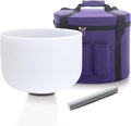 12 in B Note Crystal Singing Bowl 432hz Crown Chakra - Portable Set