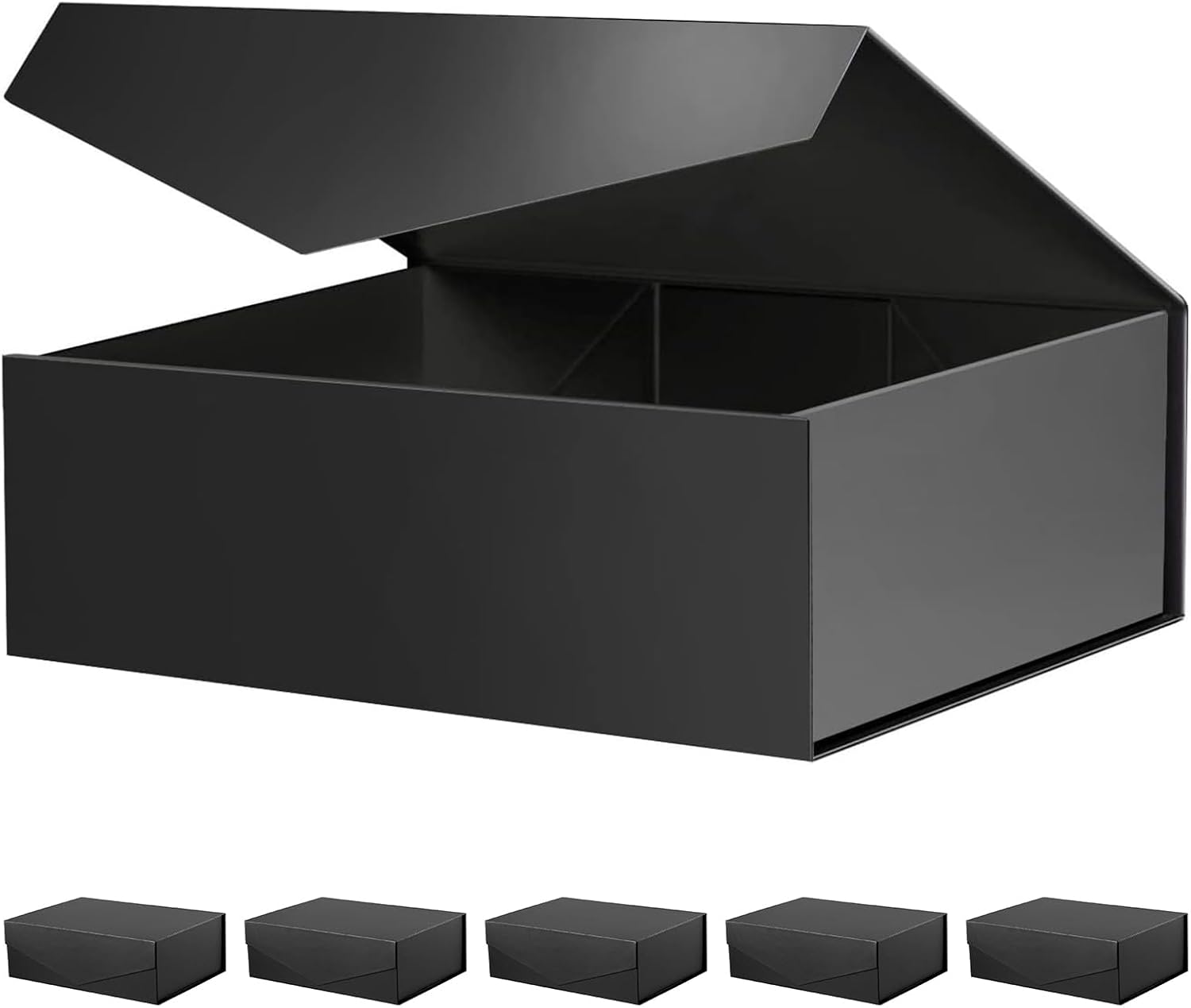 BLK&WH Large Black Magnetic Gift Boxes for Elegant Presentations