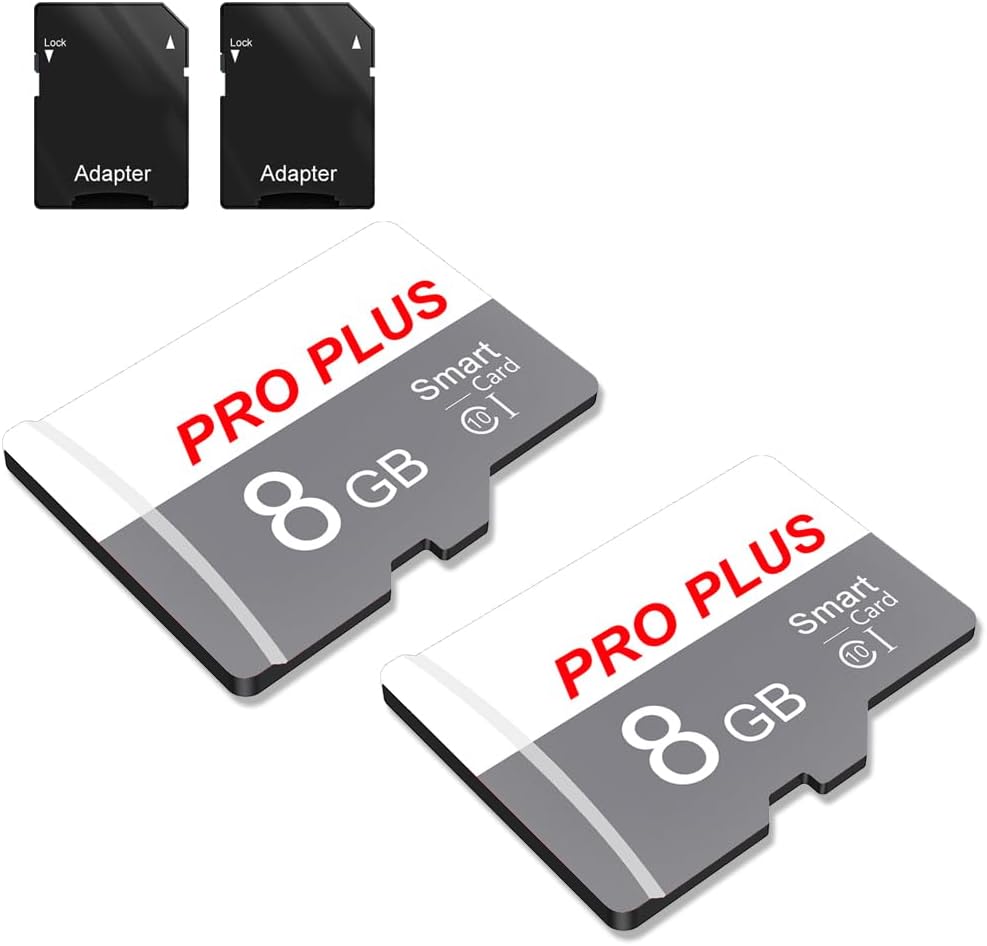 High Speed 8GB TF Card 2 Pack - Boost Your Device Performance!