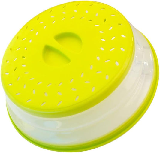 10.5 Inch Collapsible Splatter Cover: Dishwasher-safe, BPA-Free, Yellow