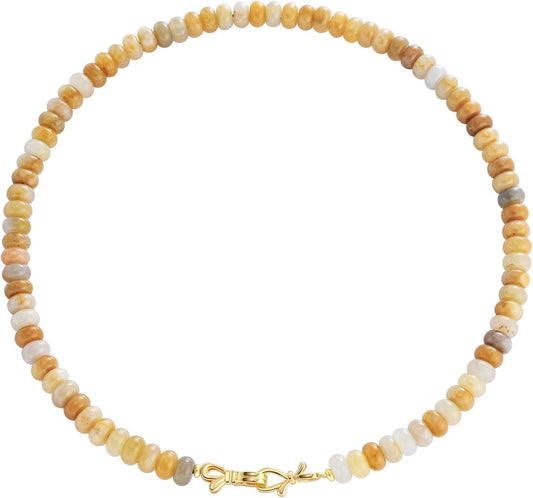 Rainbow Colorful Gemstone Beaded Choker Necklace for Women