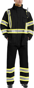 SKSAFETY Hi Vis Reflective Rain Suits for Men - Class 3 Waterproof