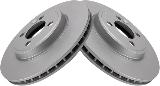 TRQ Front Brake Rotors Set Vented Premium G-Coated for Mini Cooper