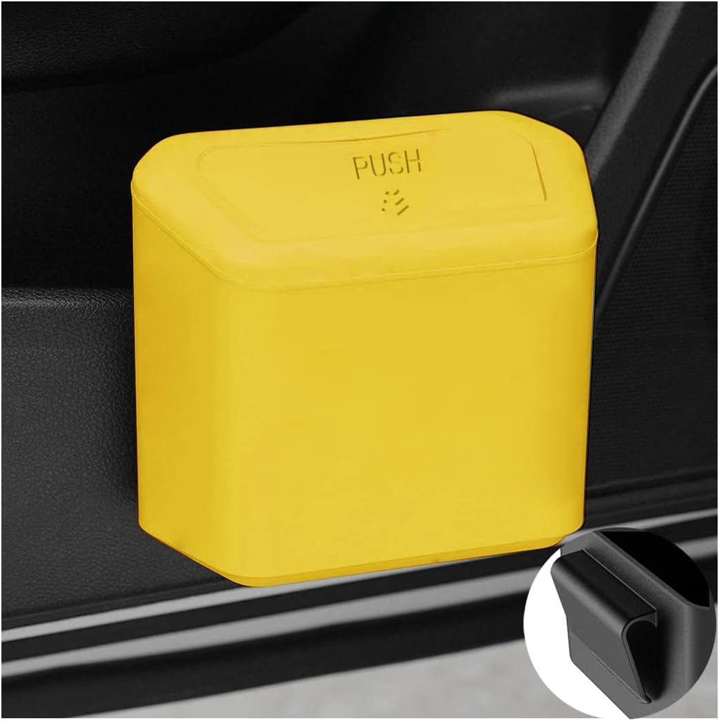AUCELI Mini Car Trash Can - Leakproof & Hanging